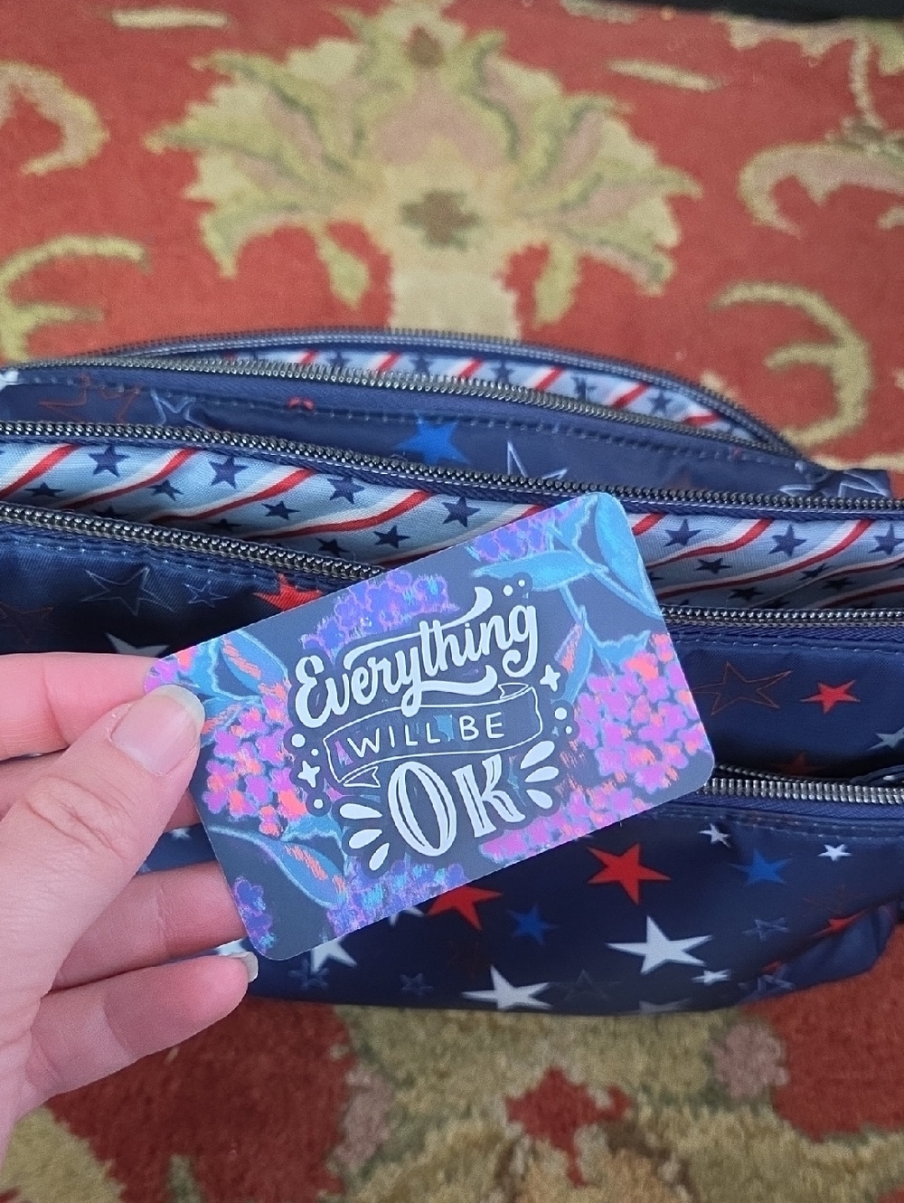 Lug Stretch LE Crossbody - Patriotic Stars Red White Blue RFID Bag - Picture 6 of 8